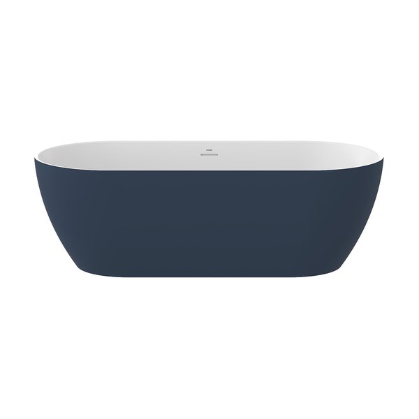 Ванна FREEDOM O TEC отдельностоящая 1700 х 770 СИНЯЯ (слив-перелив - БЕЛЫЙ)