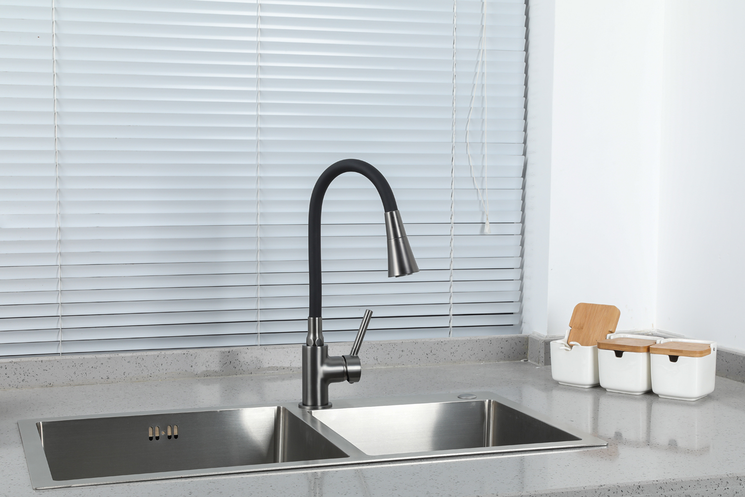 Смеситель для кухни оружейная сталь FRAP F4044-9