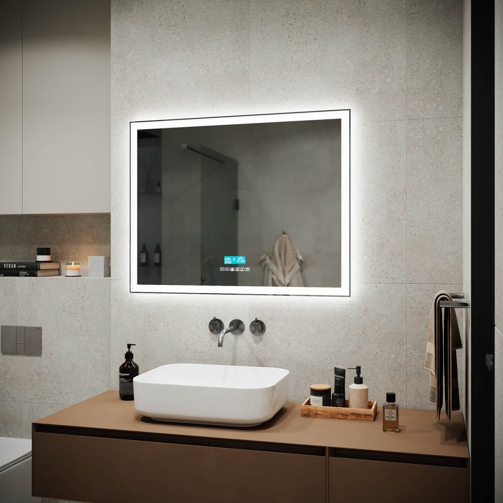 Зеркало Sancos Град 2.0 / City 2.0 CI2.900 90x70 светодиодная подсветка 
