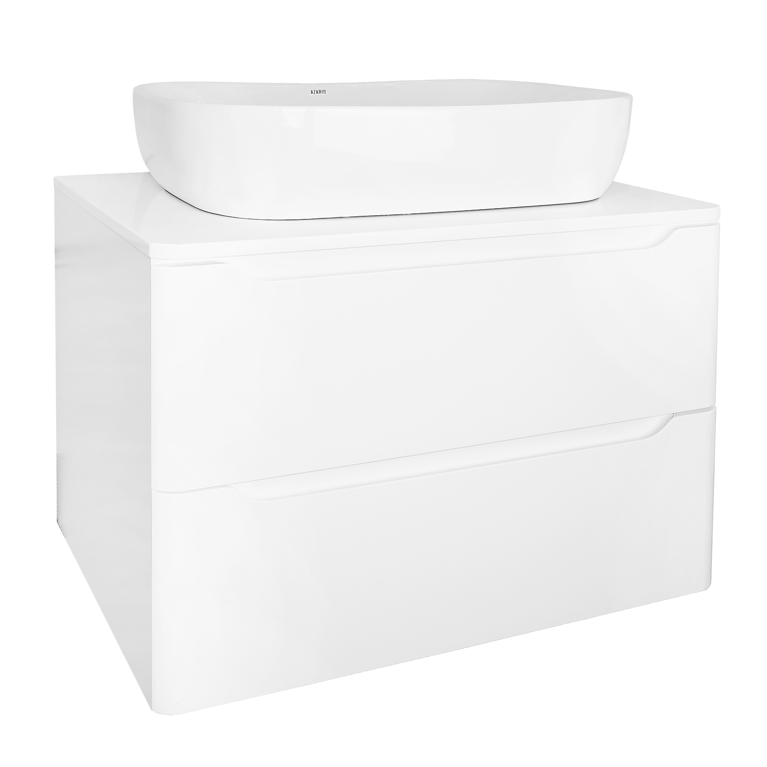 Тумба Azario LOTOS 70/2 700х460х500 подвесная, без раковины, белый гланцевый () CS00084143