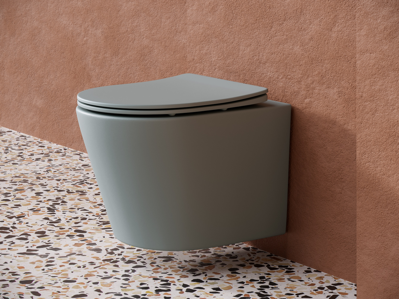 Подвесной унитаз Balearica Rimless (цвет Черный Матовый)