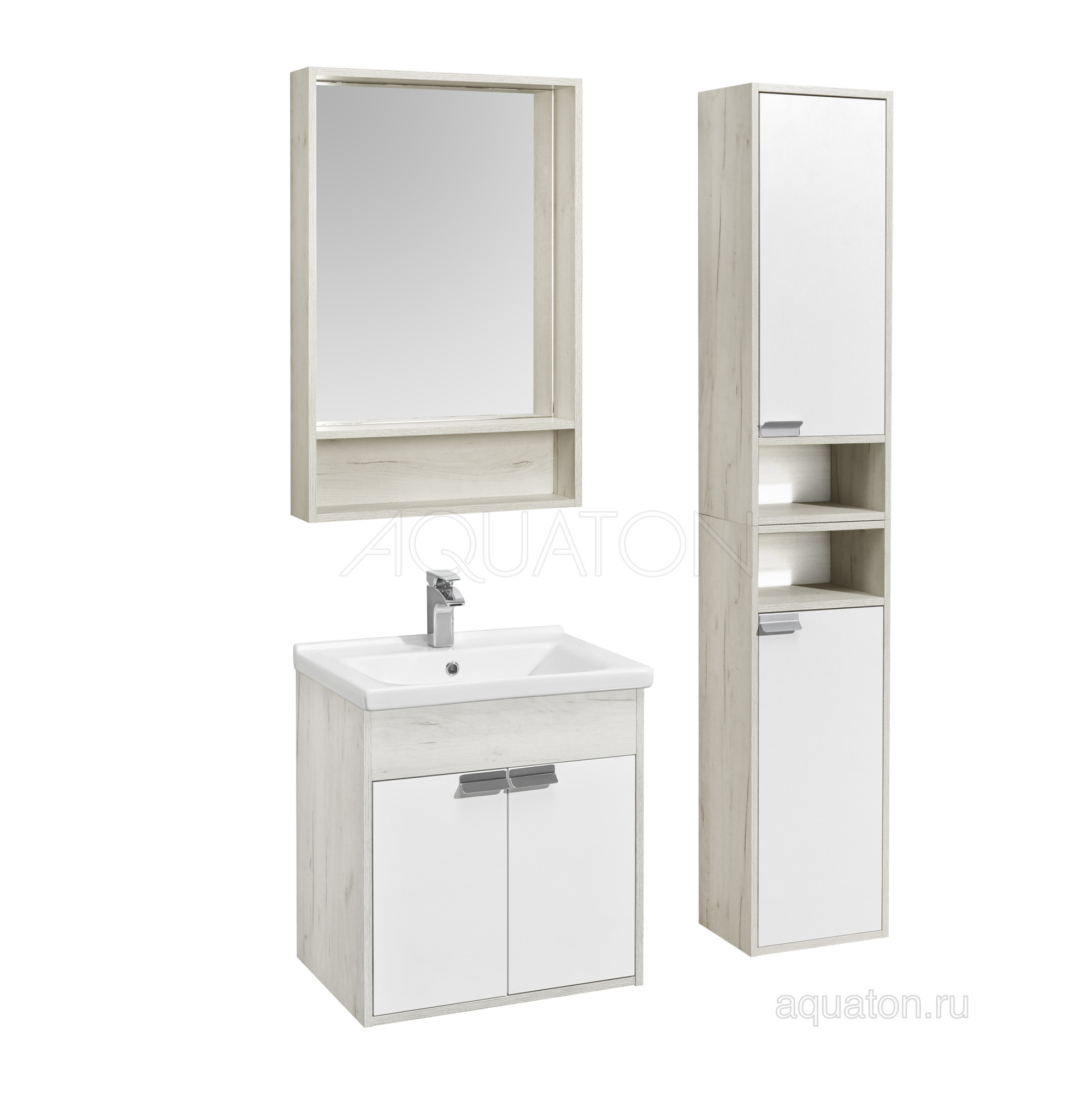Зеркало-шкаф AQUATON Флай 60 дуб крафт () 1A237602FA860