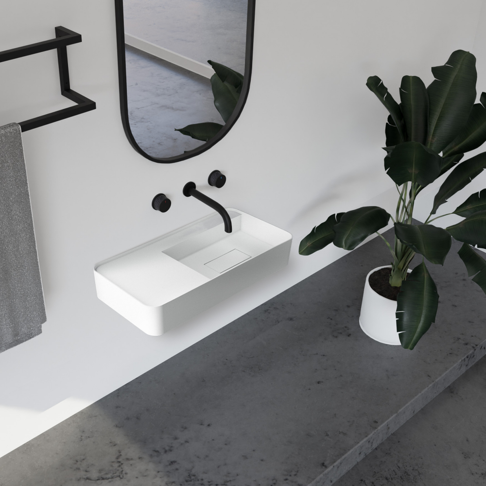 Раковина подвесная ABBER Stein AS2627-0.8 белая матовая в магазинах СантехГид