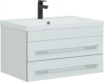 Тумба под раковину Aquanet Верона 75 белый (подвесная 2 ящика)