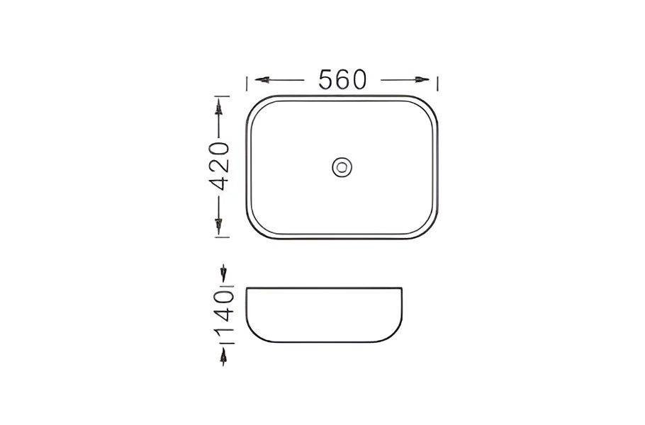 Раковина накладная для установки на столешницу AQUATEK AQ5526-MW 560*420*140, матовый белый в магазинах СантехГид