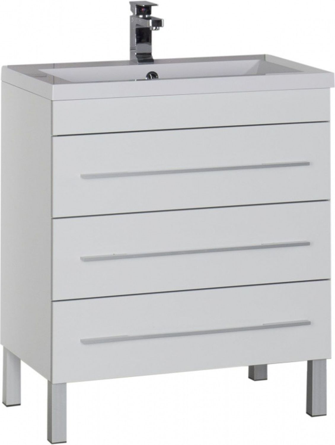 Тумба под раковину Aquanet Верона 75 белый (напольная 3 ящика)