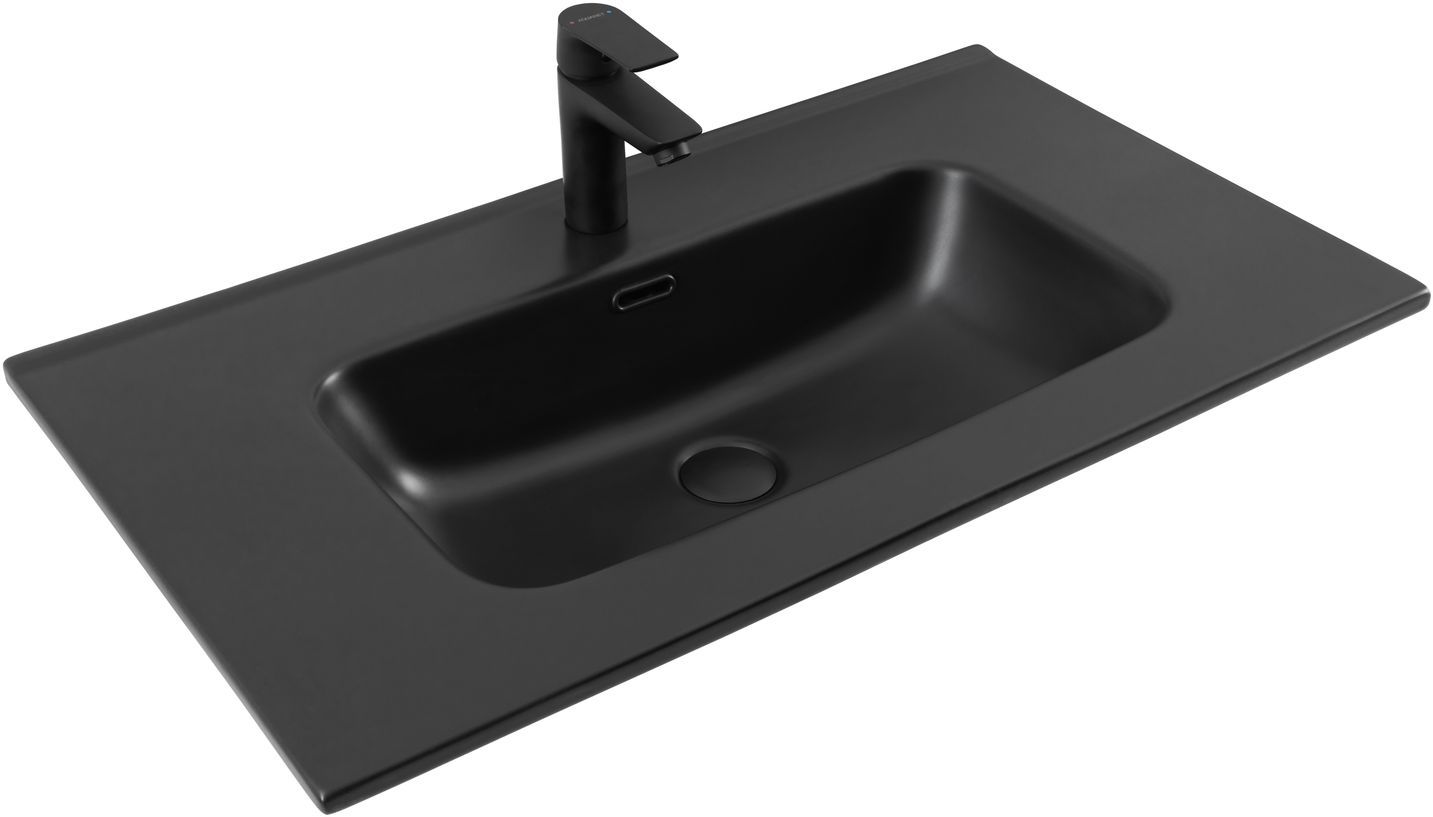 Раковина Aquanet Flat 80 черная матовая