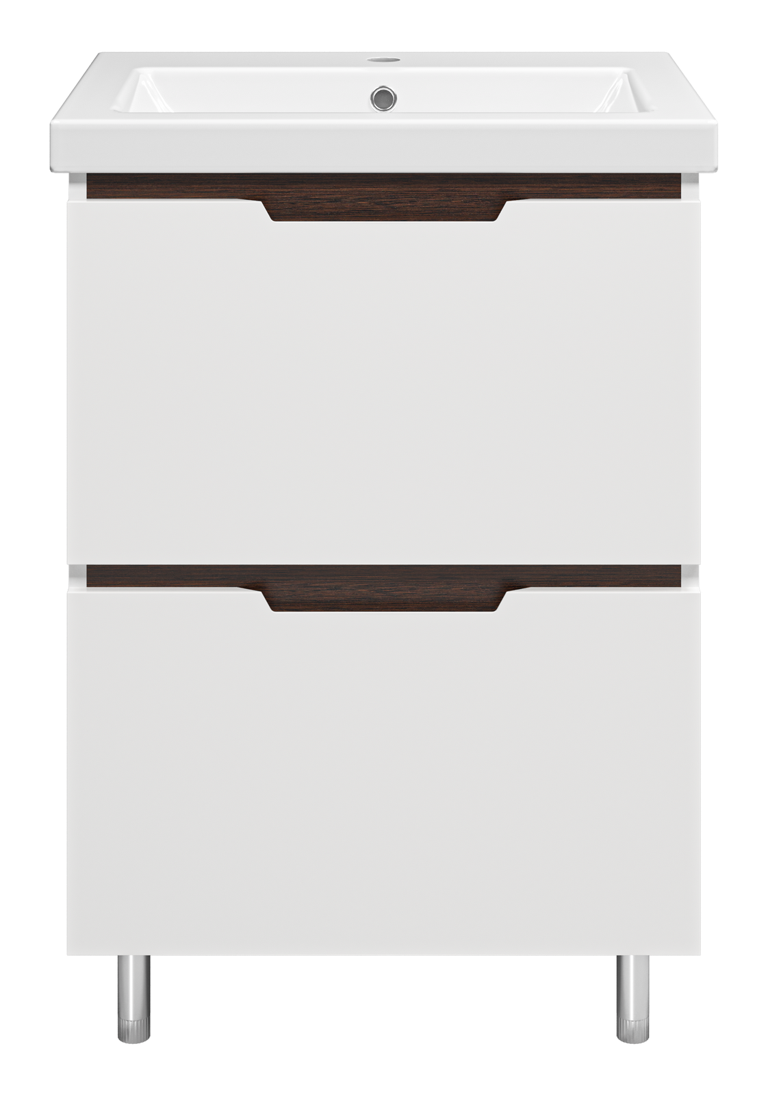 Лайм - 60 Тумба напольная  с 2 ящ. комбинированная + раковина