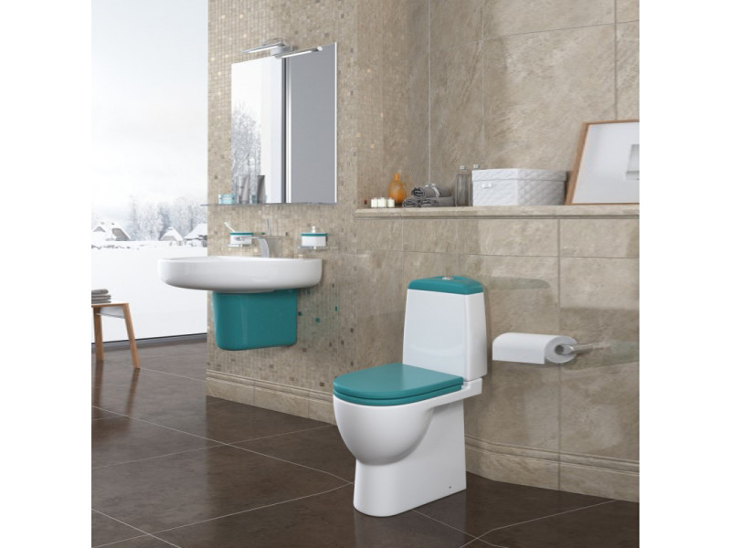 Унитаз-компакт Sanita Luxe Best Color Sea с сиденьем Soft Close BSTSLCC08120522