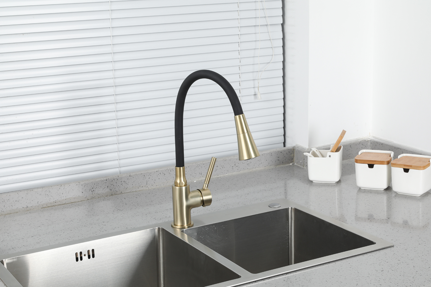 Смеситель для кухни сатин золотой FRAP F4044-3