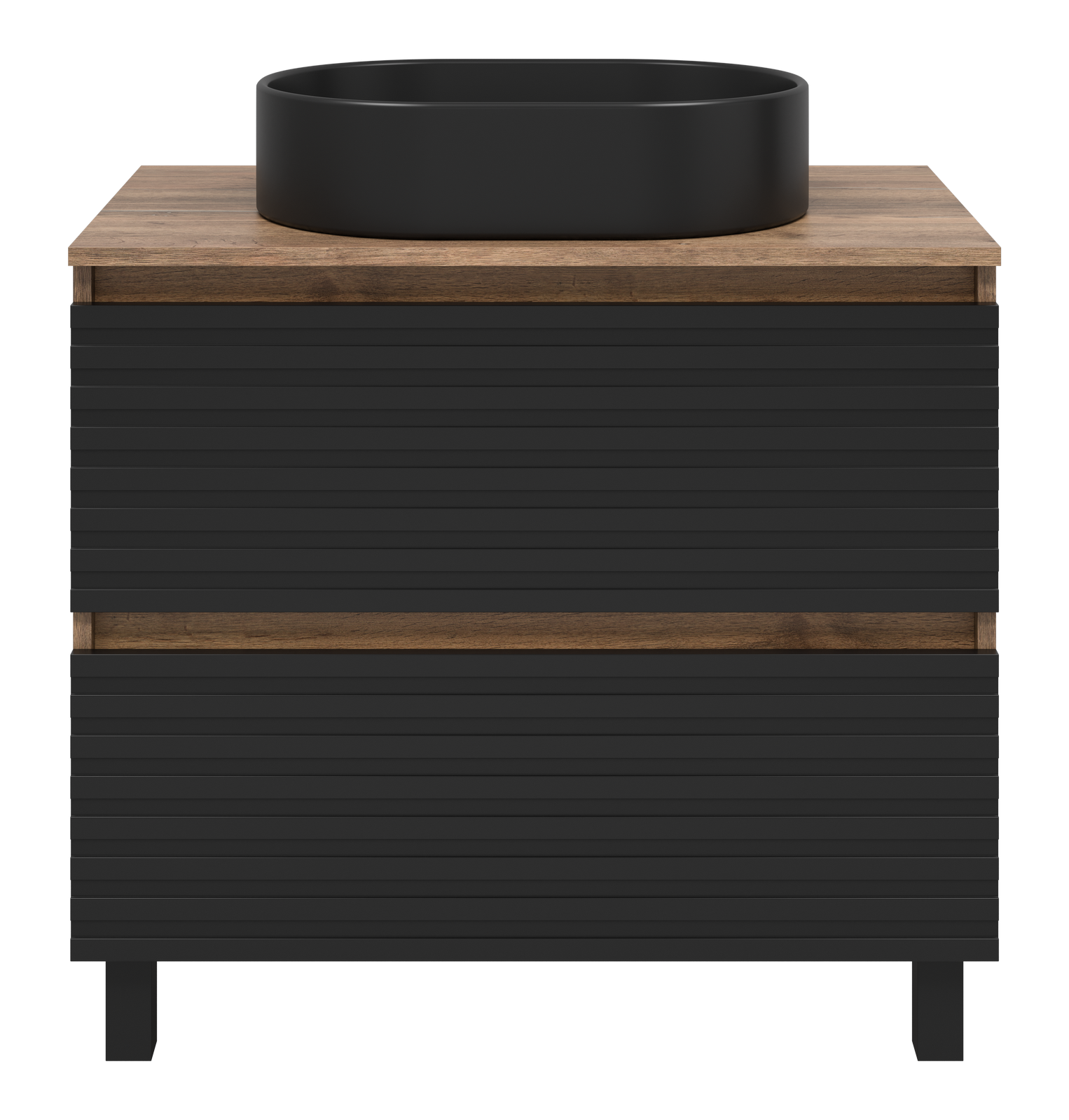 Тумба под раковину Brevita Dakota 80 (черная)