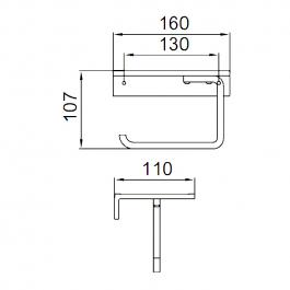 Бумагодержатель оружейная сталь FRAP F30603-19