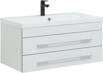Тумба под раковину Aquanet Верона 90 белый (подвесная 2 ящика)