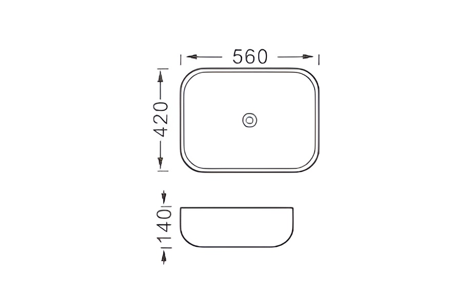 Раковина 560*420*140 для установки на столешницу, матовый серый AQ5526-MG в магазинах СантехГид