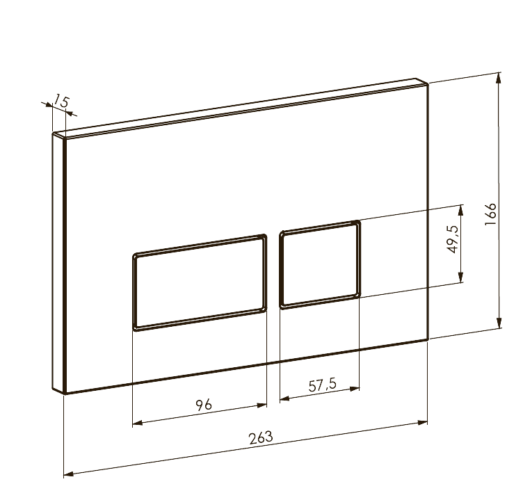 Кнопка для инсталляции Boheme, пластик WHITE