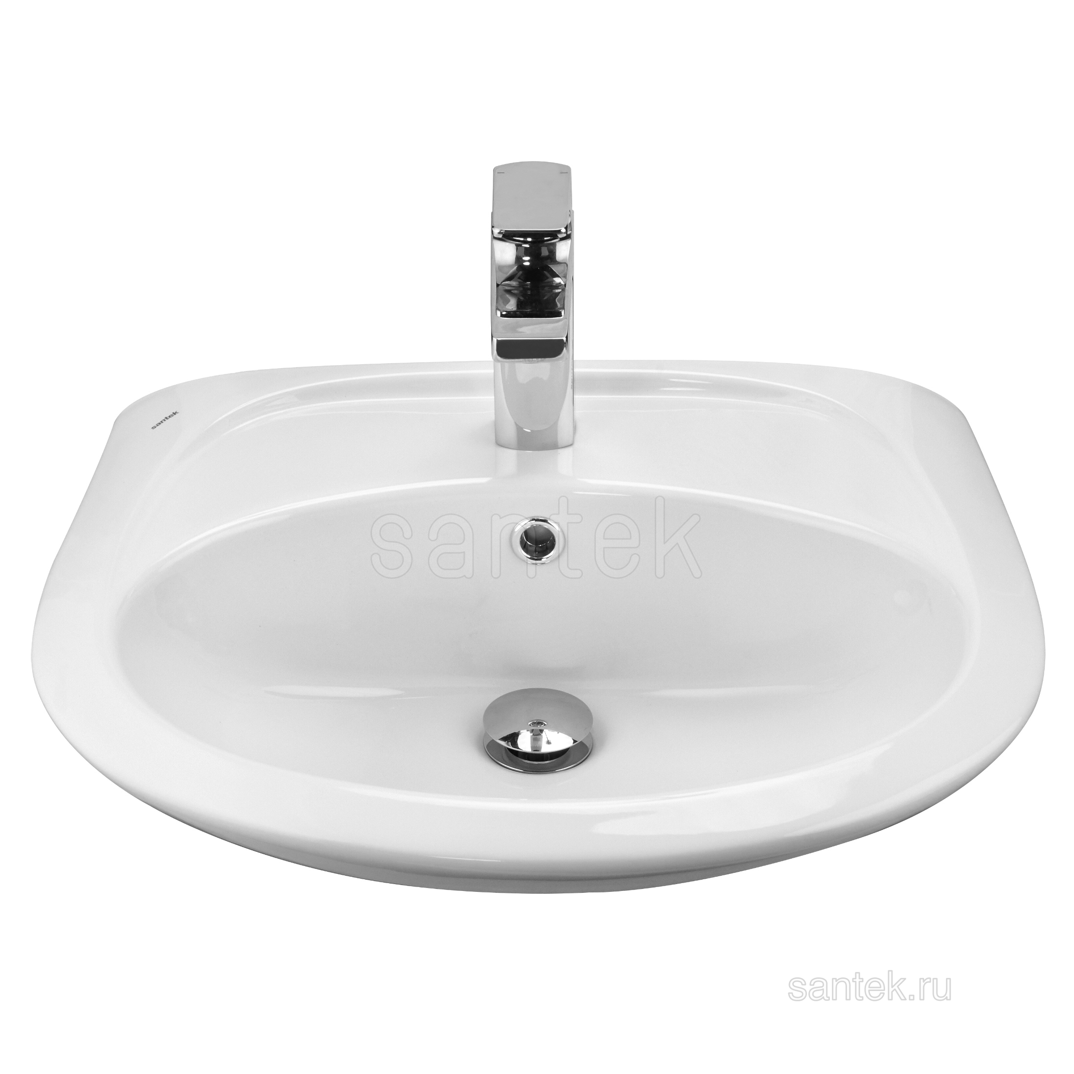 Умывальник Бриз 55 2/вел 1/отв в/к Santek 1.WH11.0.460 в магазинах СантехГид