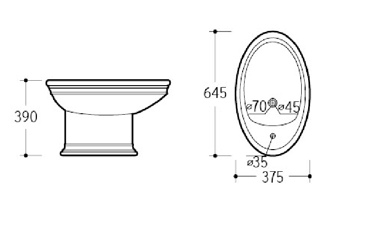 Биде напольное Puro