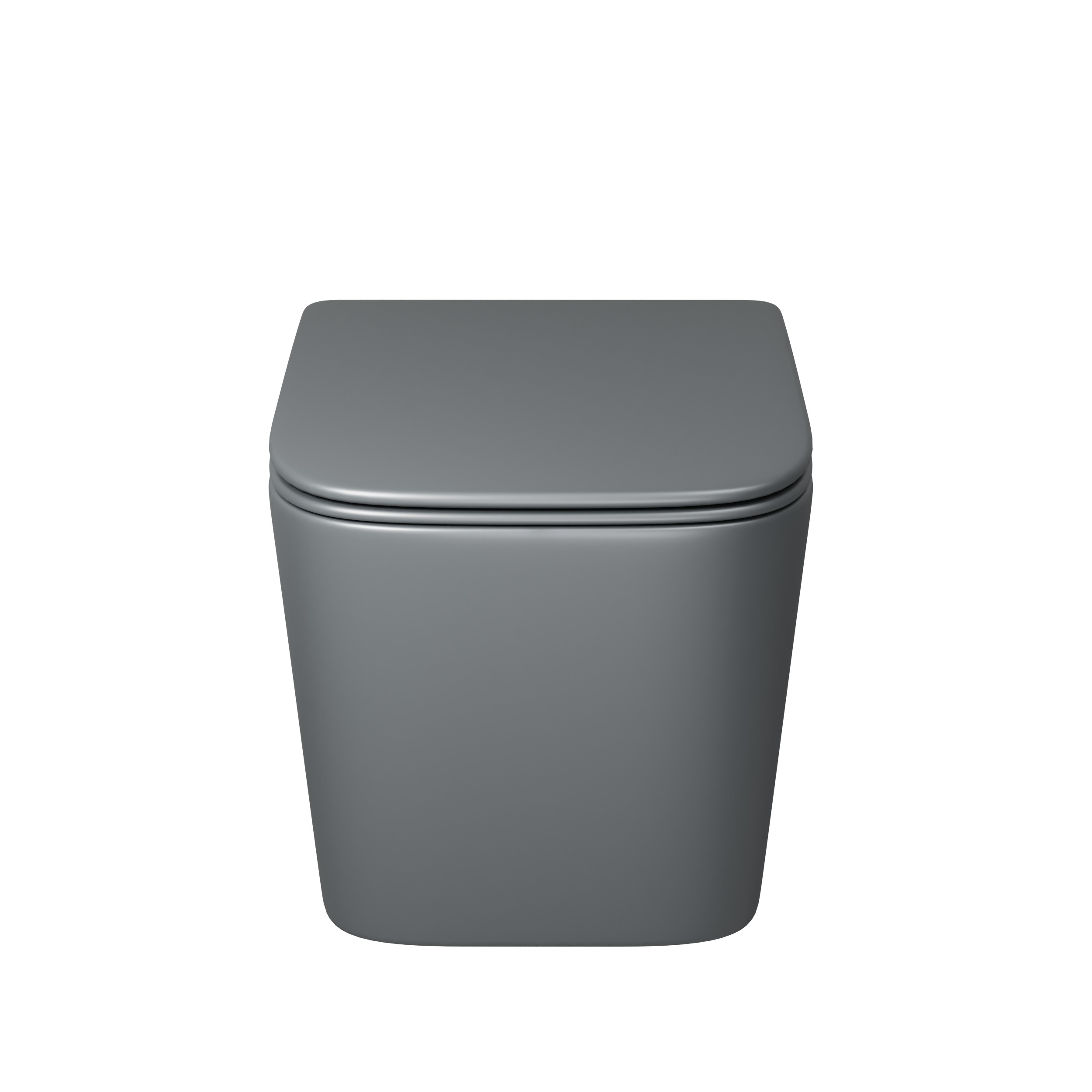 Унитаз подвесной Grossman (485х340х290) безободковый,смыв торнадо,серый матовый GR-4404GMSQ