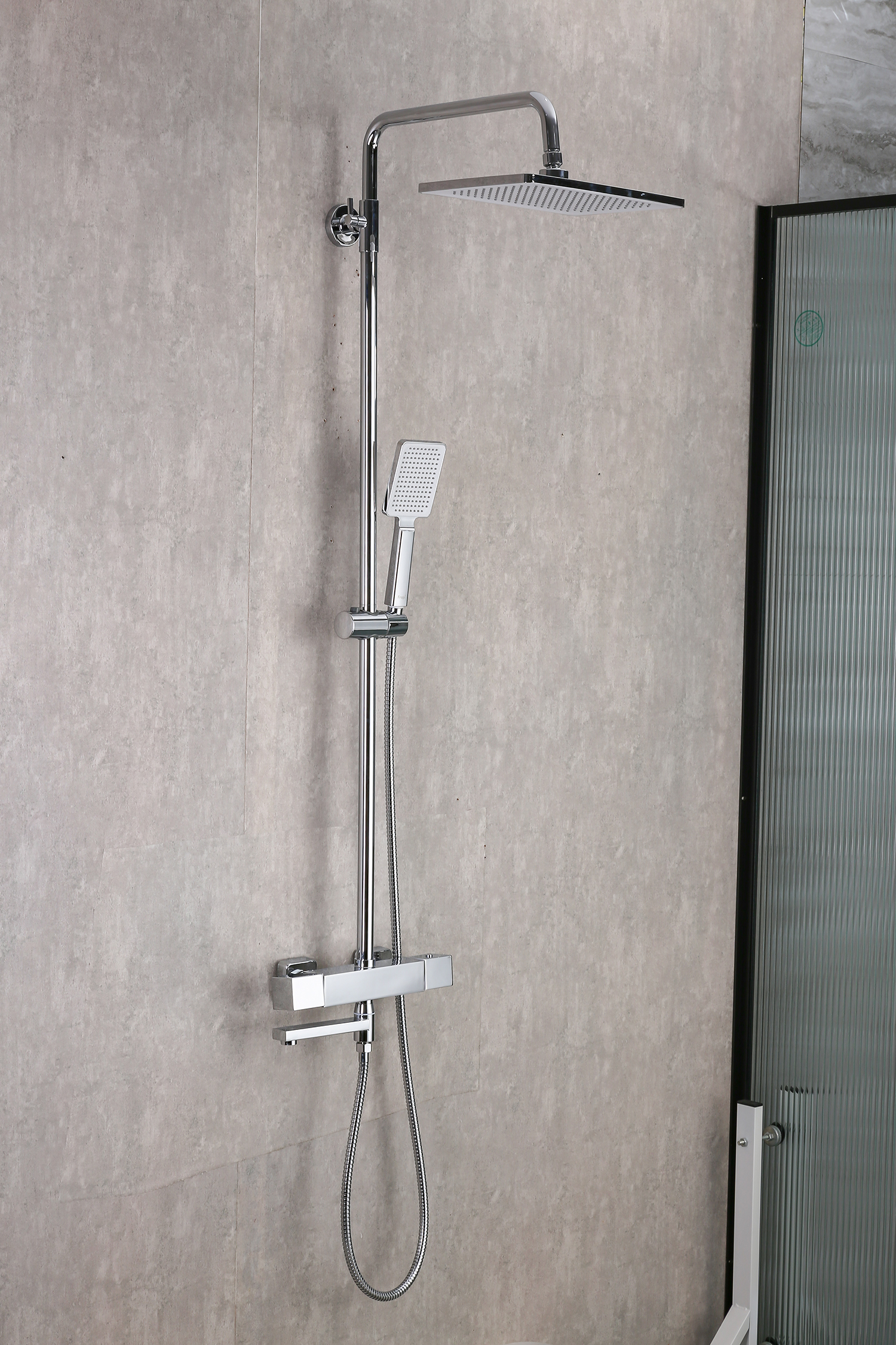 Душевая система с термостатом хром FRAP F24007