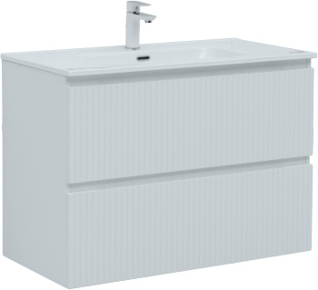 Тумба под раковину Aquanet Джейн (Flat) 90 белый матовый