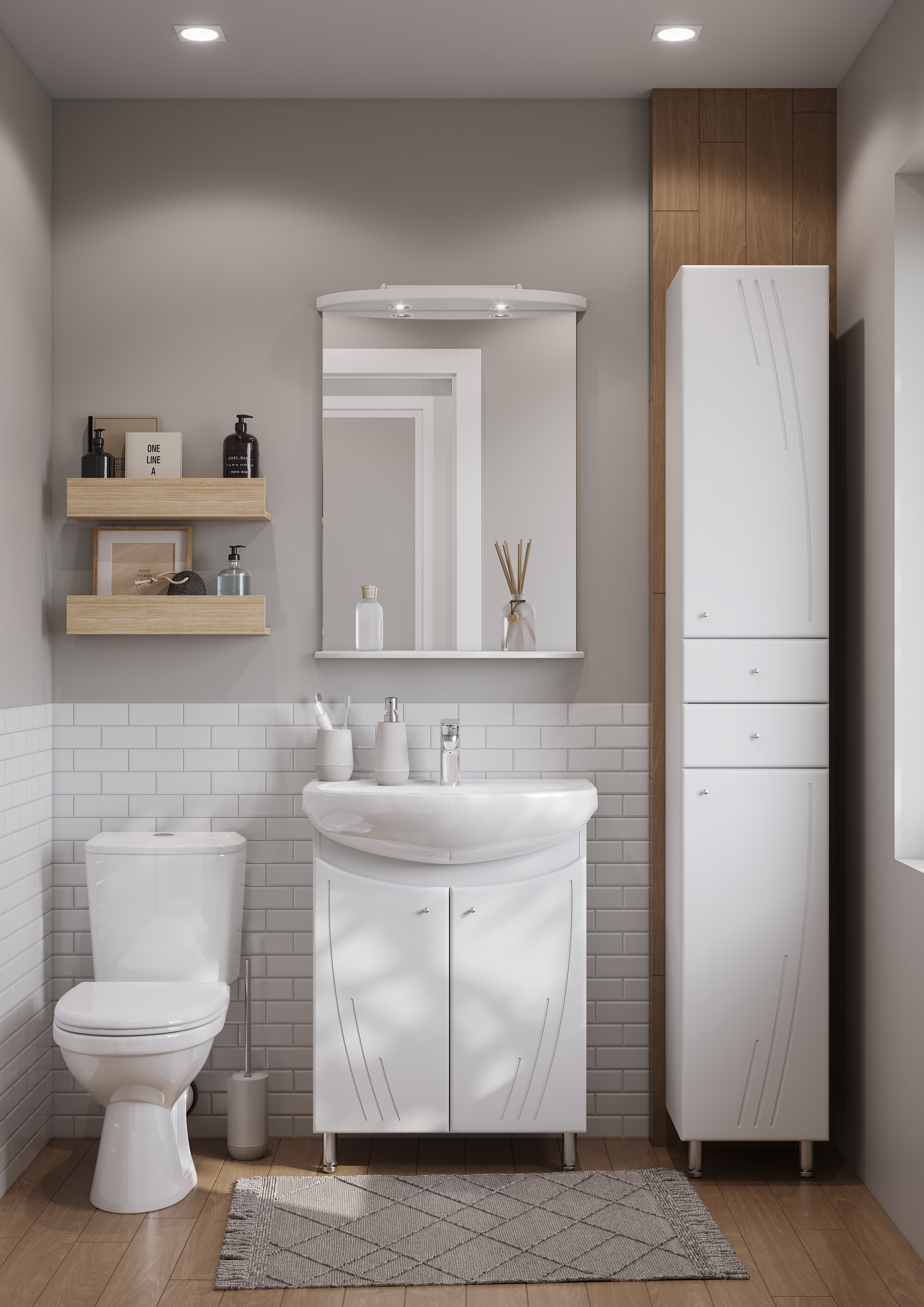 Зеркало AQUATON Минима 65x15 1A000502MN010