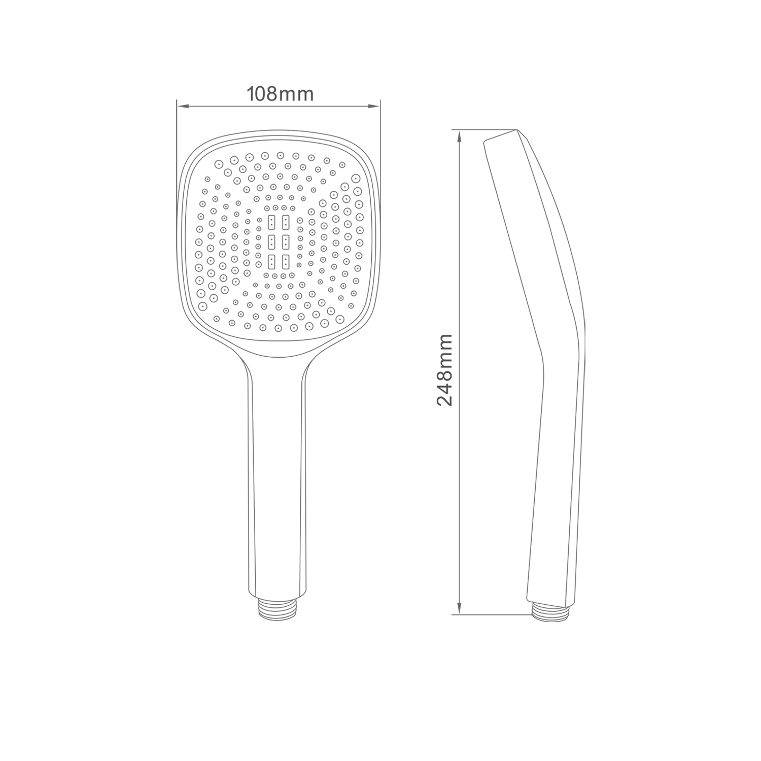 Лейка для душа Splenka S450.06.06 1 режим пластик/силикон, черный