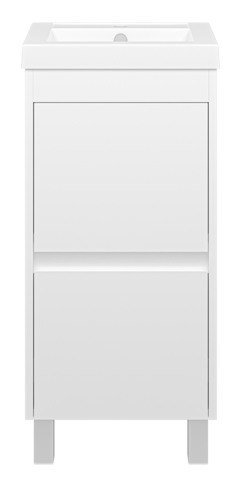 Тумба 1 ящ. напольная белая эмаль + раковина Алиса - 40 