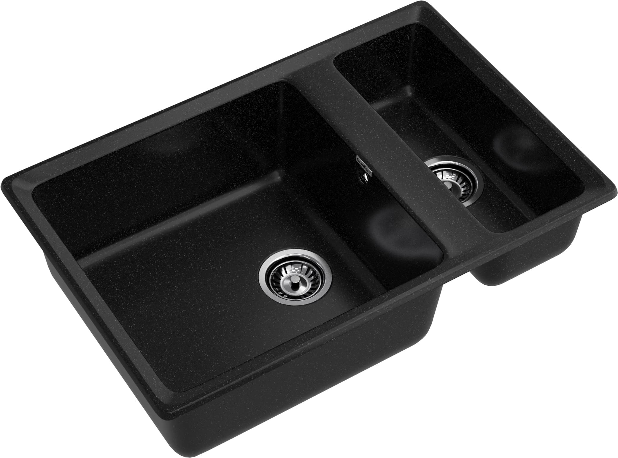 GRANFEST Мойка композит LEVEL, GF-LV-760K, 1.5-чаши 760*500, черный