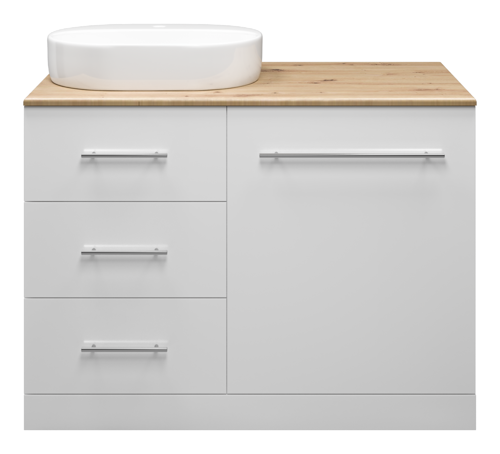 Тумба Misty Респект 120 под стиральную машину левая с раковной