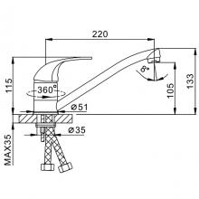 Смеситель для кухни FRAP F4202-B