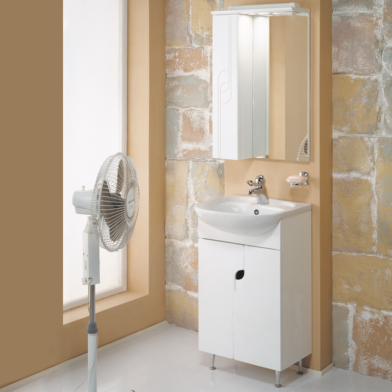 Зеркало-шкаф AQUATON ПАНДА-50 с подсветкой, левое, белое () 1A007402PD01L