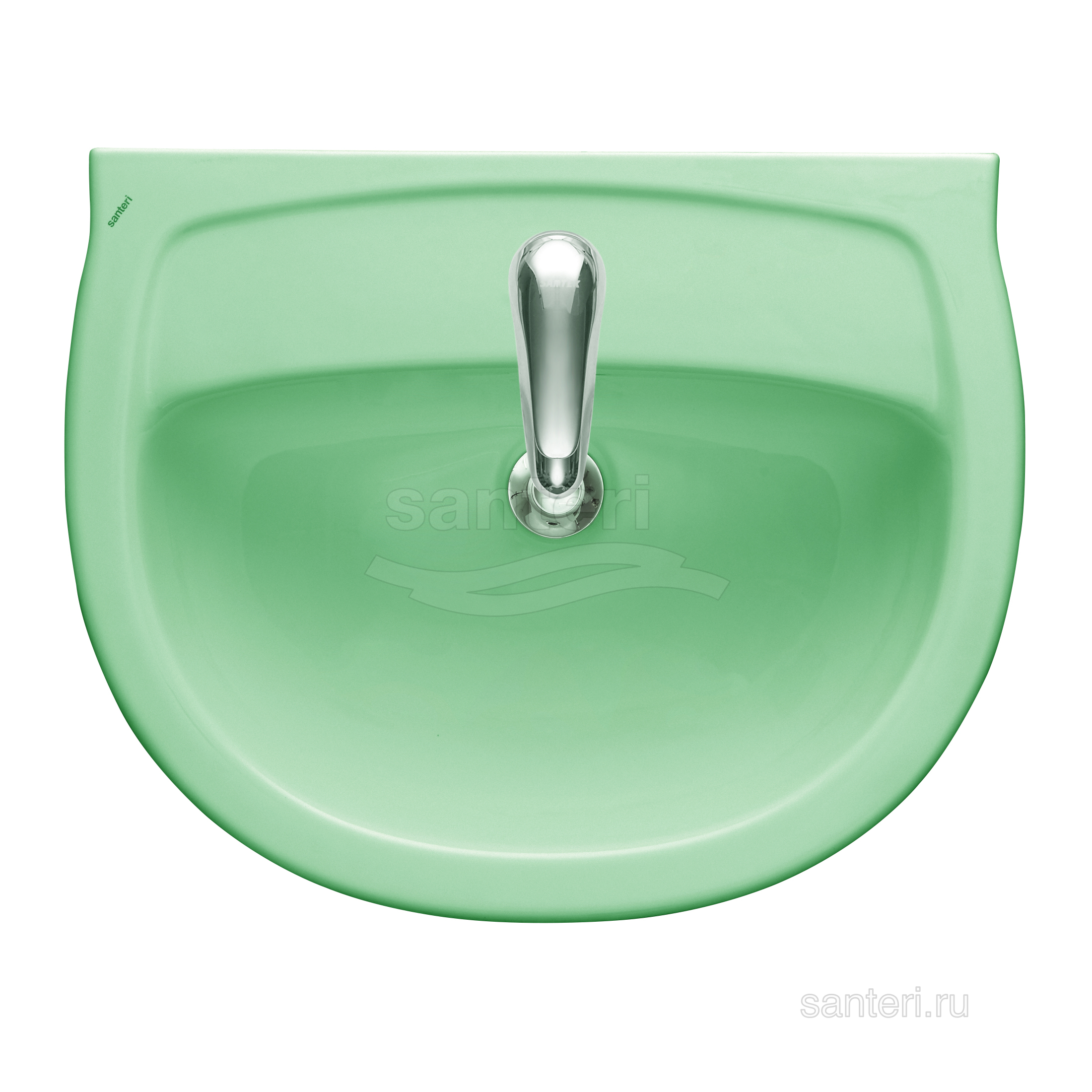 Раковина Santeri Версия с переливом салатовый 131115S0411B0 в магазинах СантехГид