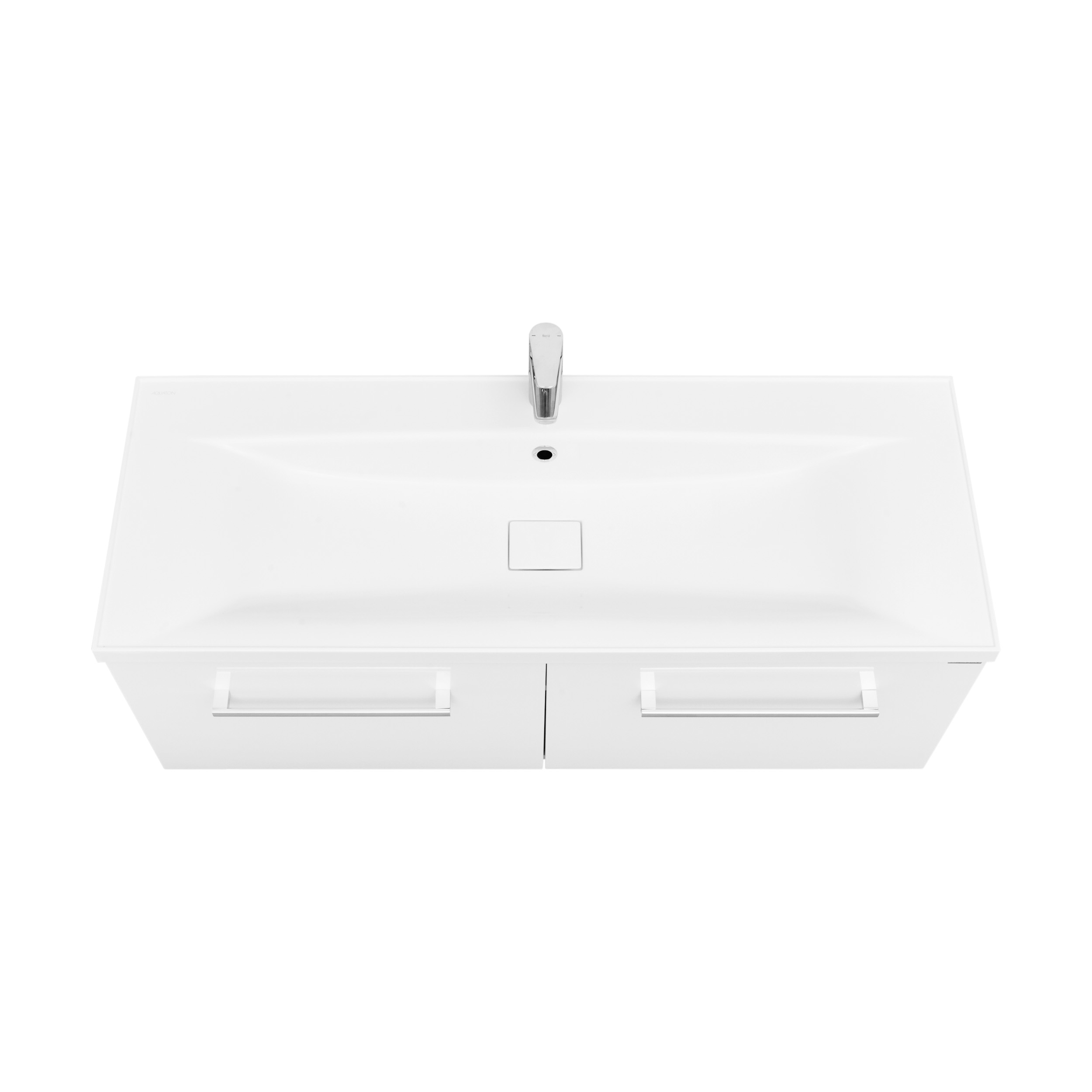 Тумба под раковину AQUATON Мадрид 120 М 2 ящика белый 1A170301MA010