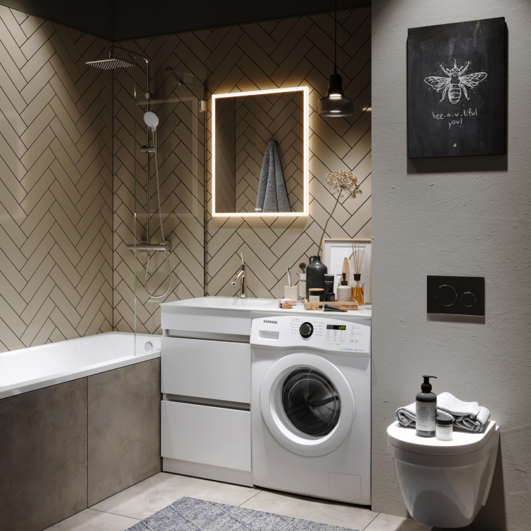 "Vision_A" Зеркало 70 см с подсветкой и обогревом AQWELLA сенсорным выключателем 