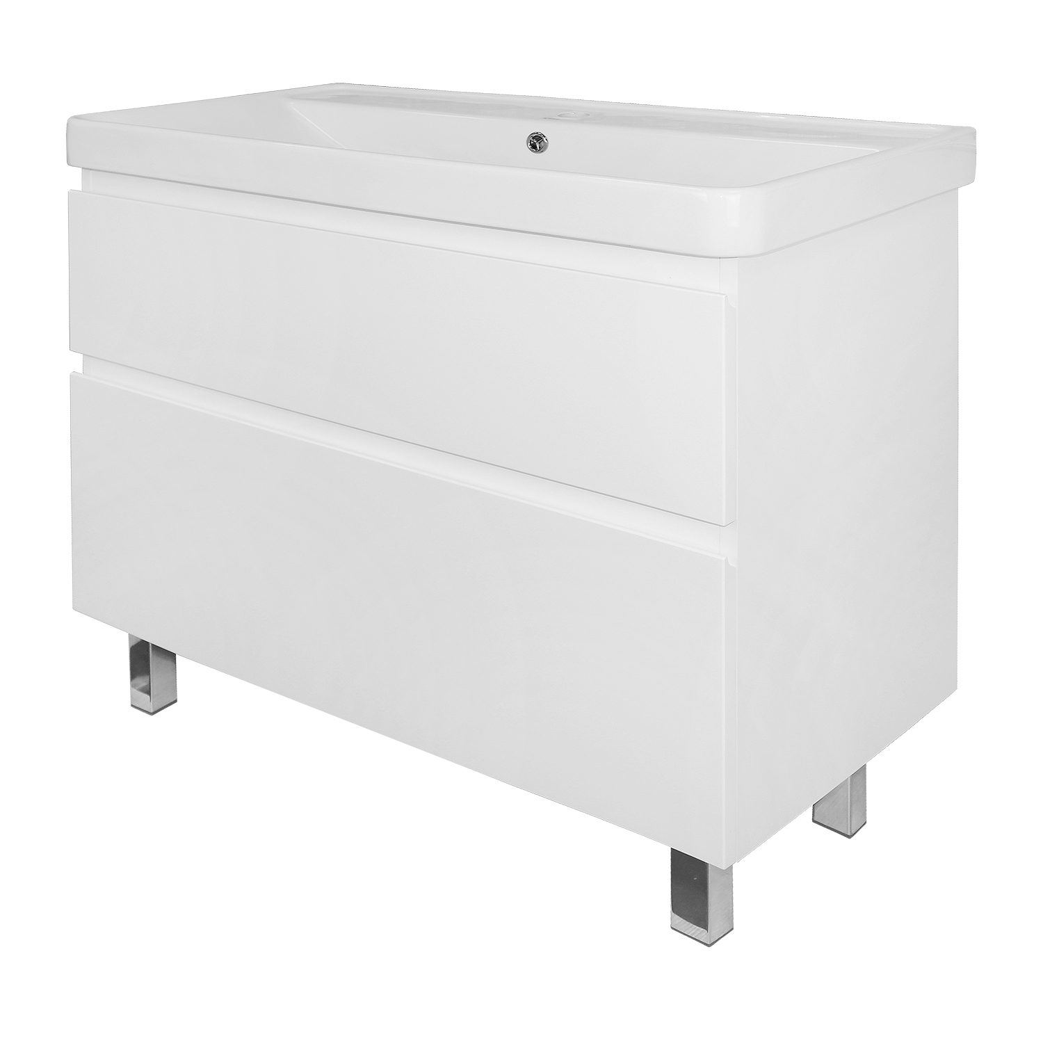 Комплект Тумба Мила 90 Н (910х470х860) Напольная с раковиной Monte 90