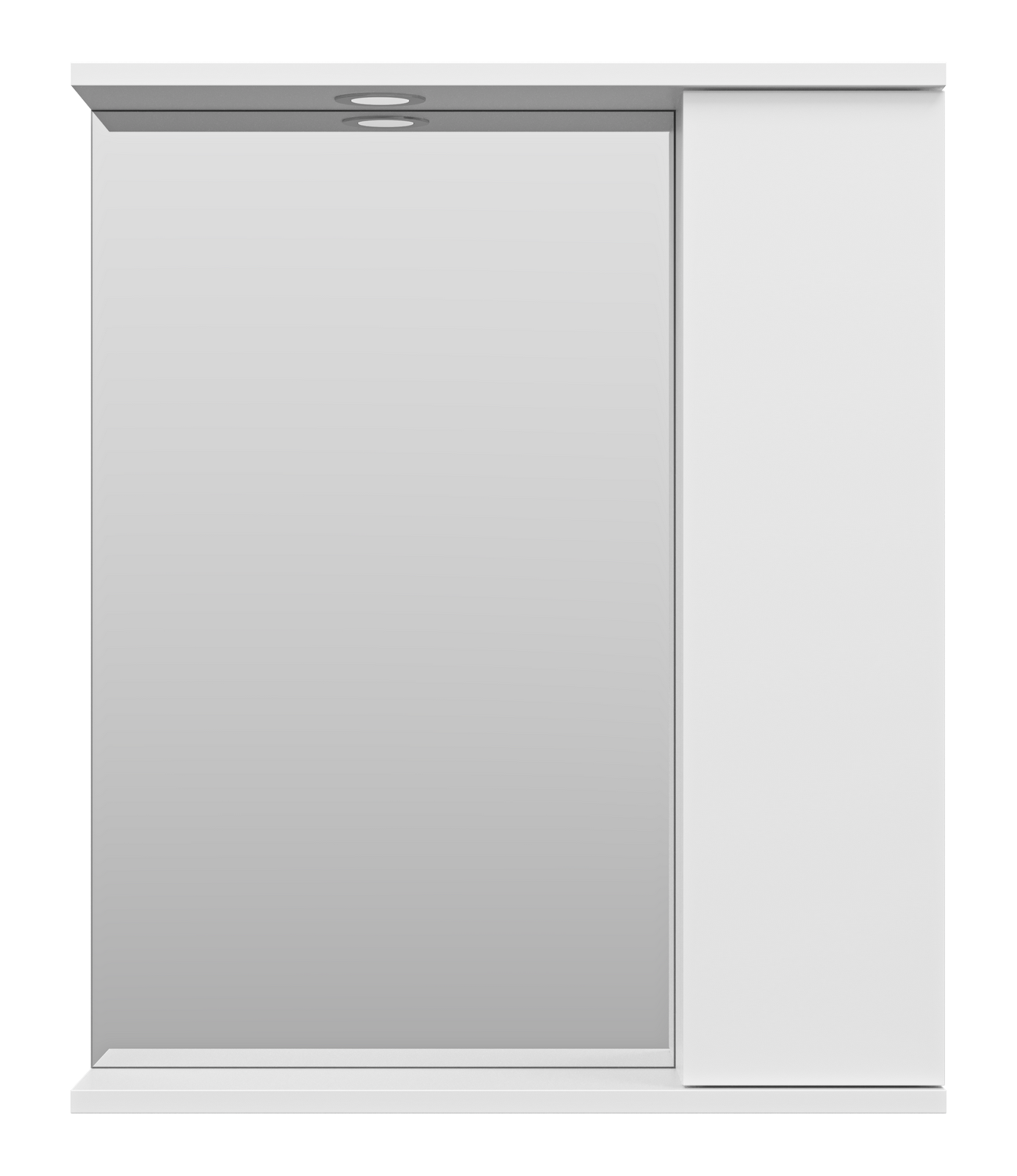 Зеркало-шкаф Лира - 60 с 1 шкаф. правый белая эмаль