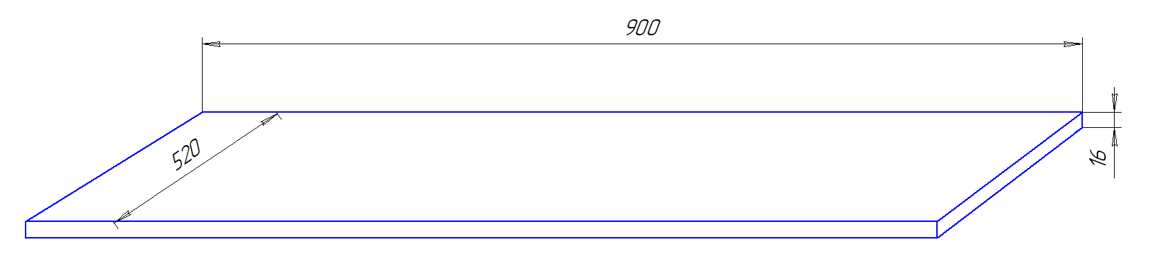 Столешница Gris 90 (520*900*160)