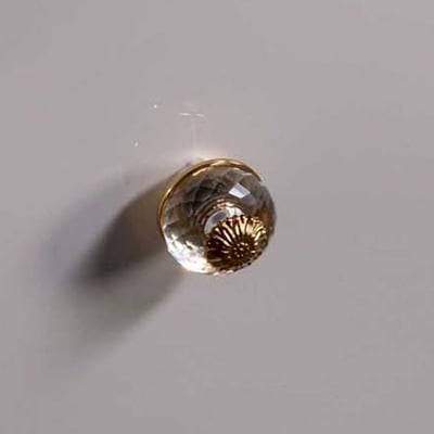 Ручка хрустальная FLORA золото