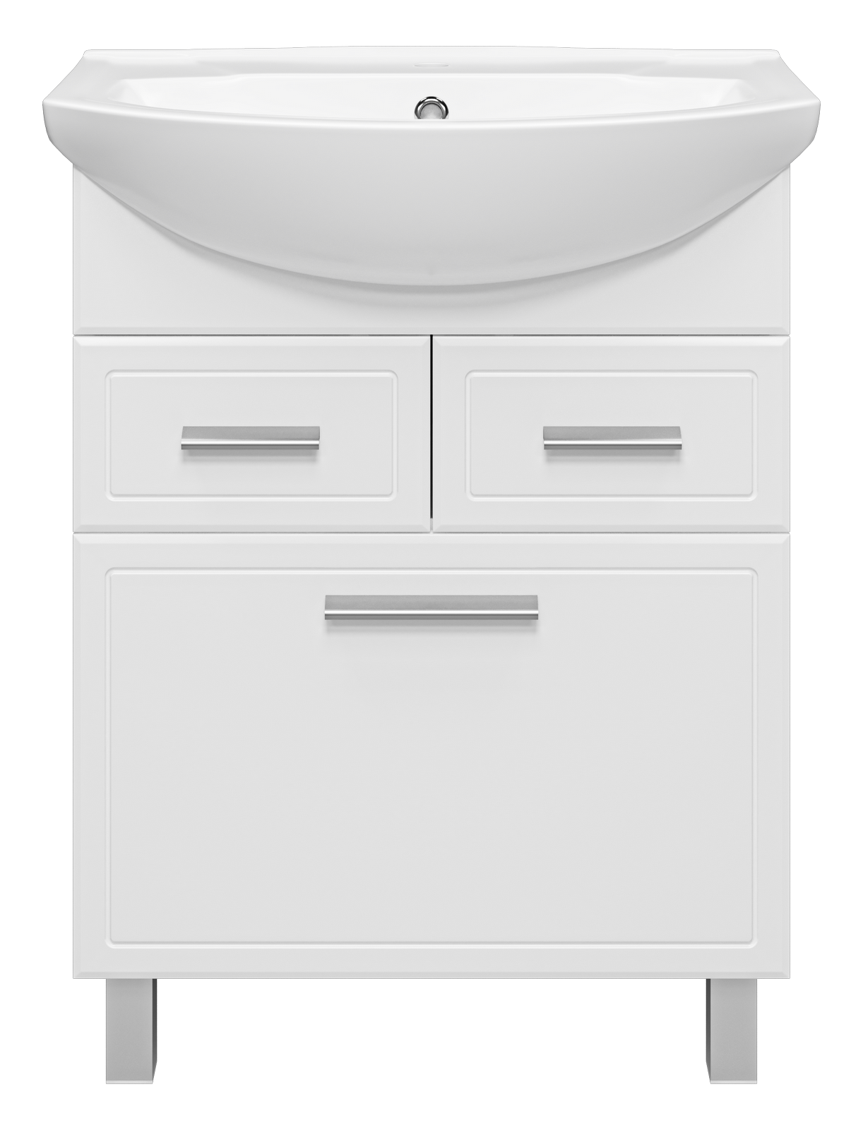 Тумба под раковину Misty Стелла 65 с 2 ящиками и бельевой корзиной