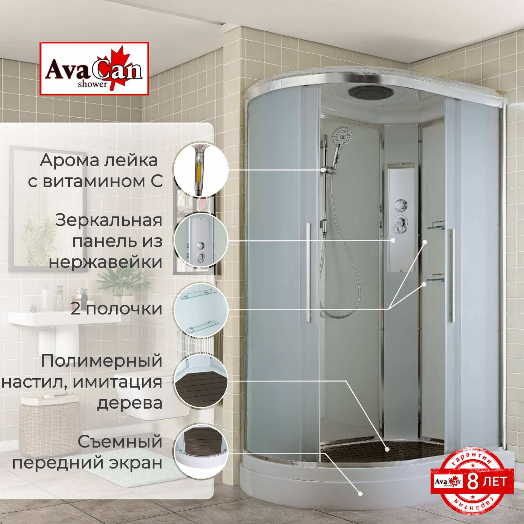 Душевая кабина EM2811R стандартная