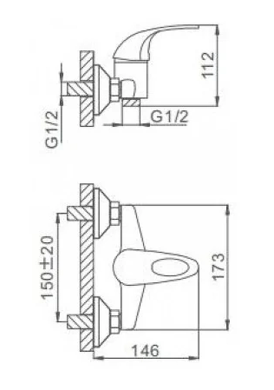 Смеситель для душa FRAP F2002-B