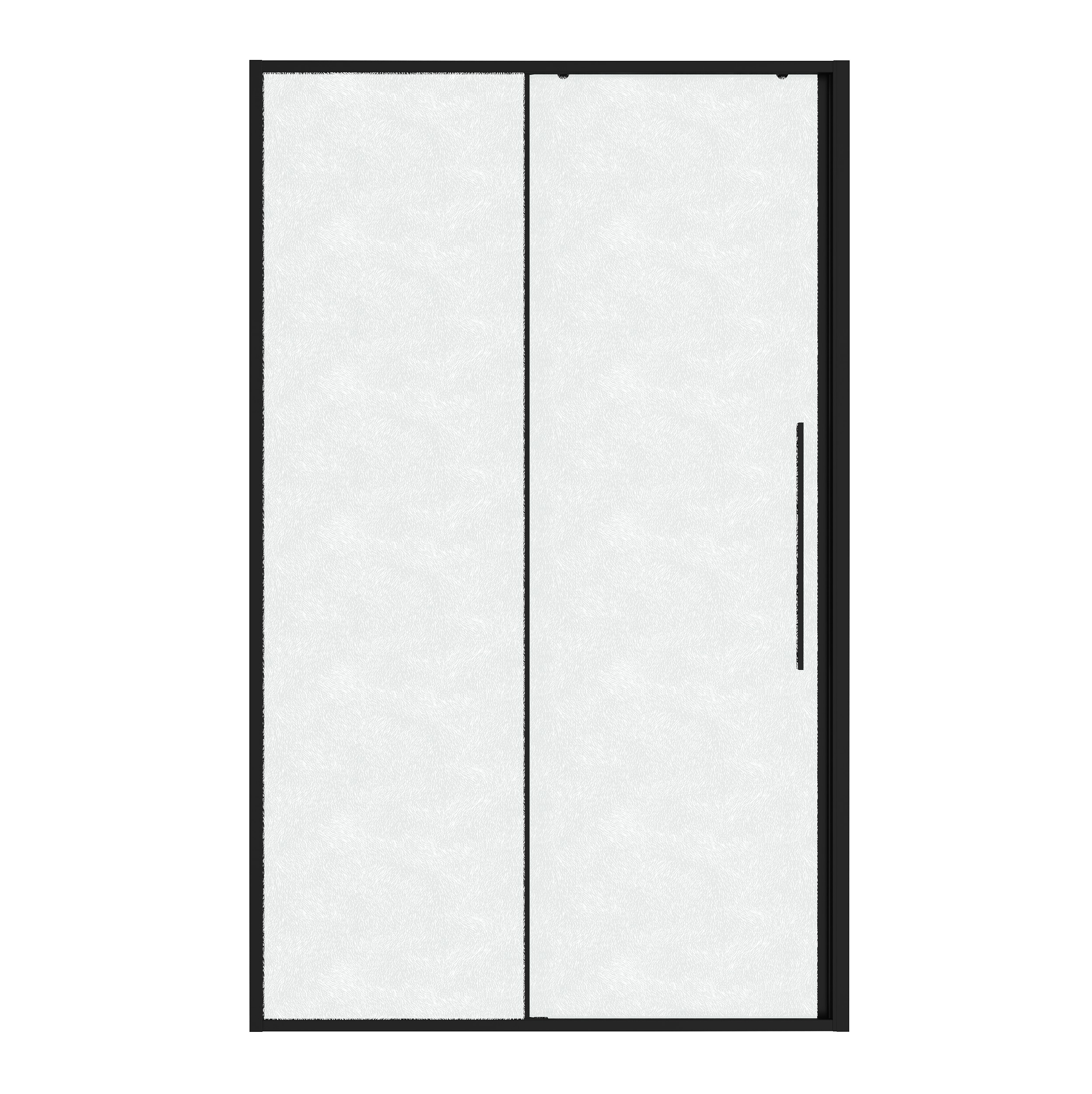 Дверь в нишу Niagara Nova a NG-84-L12CHB (120х195) черный матовый,раздвижная влево,стекло шиншилла,1 место 