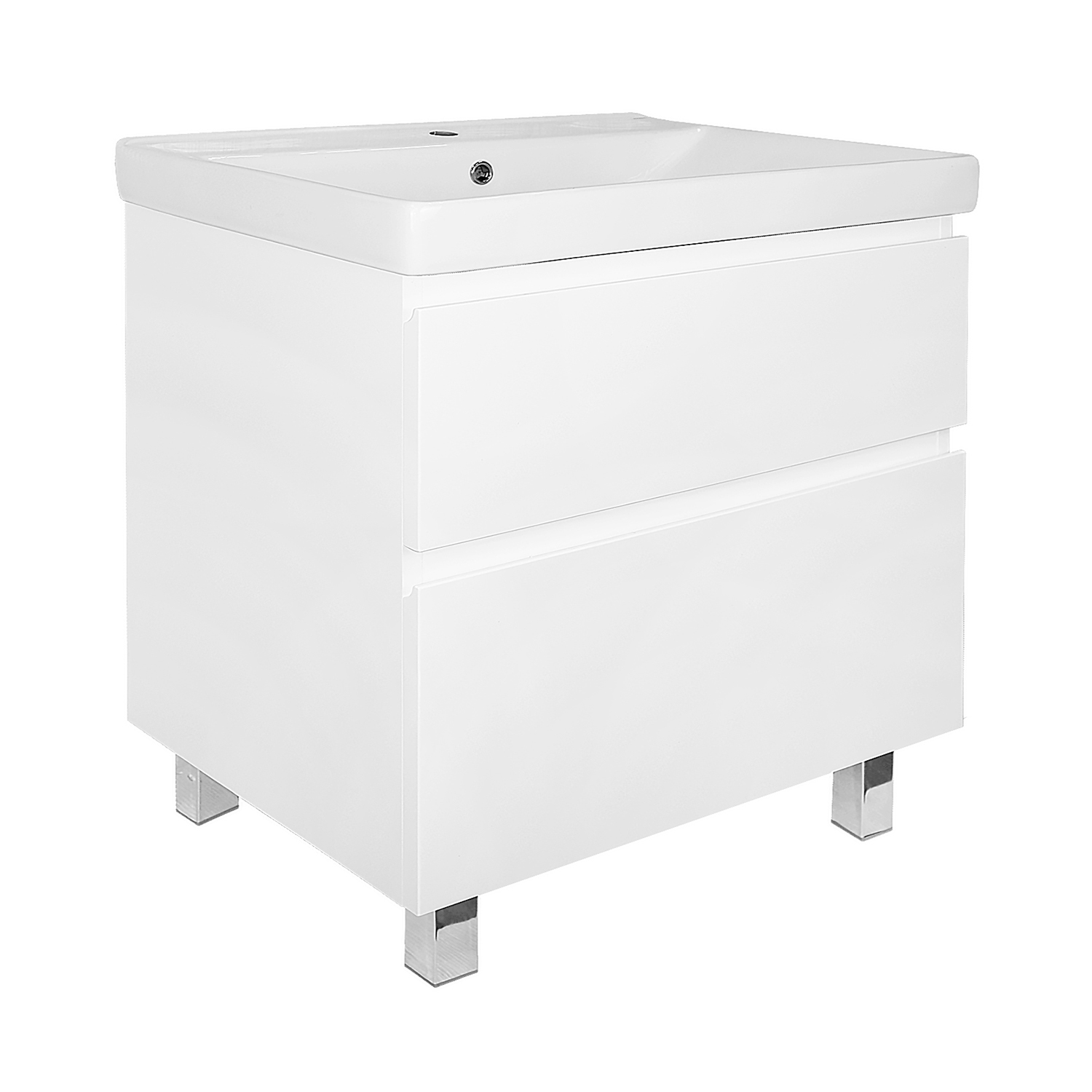 Комплект Тумба Azario Мила 70Н 720х475х860 напольная, с раковиной Tempo 70, белый матовый () CS00092800