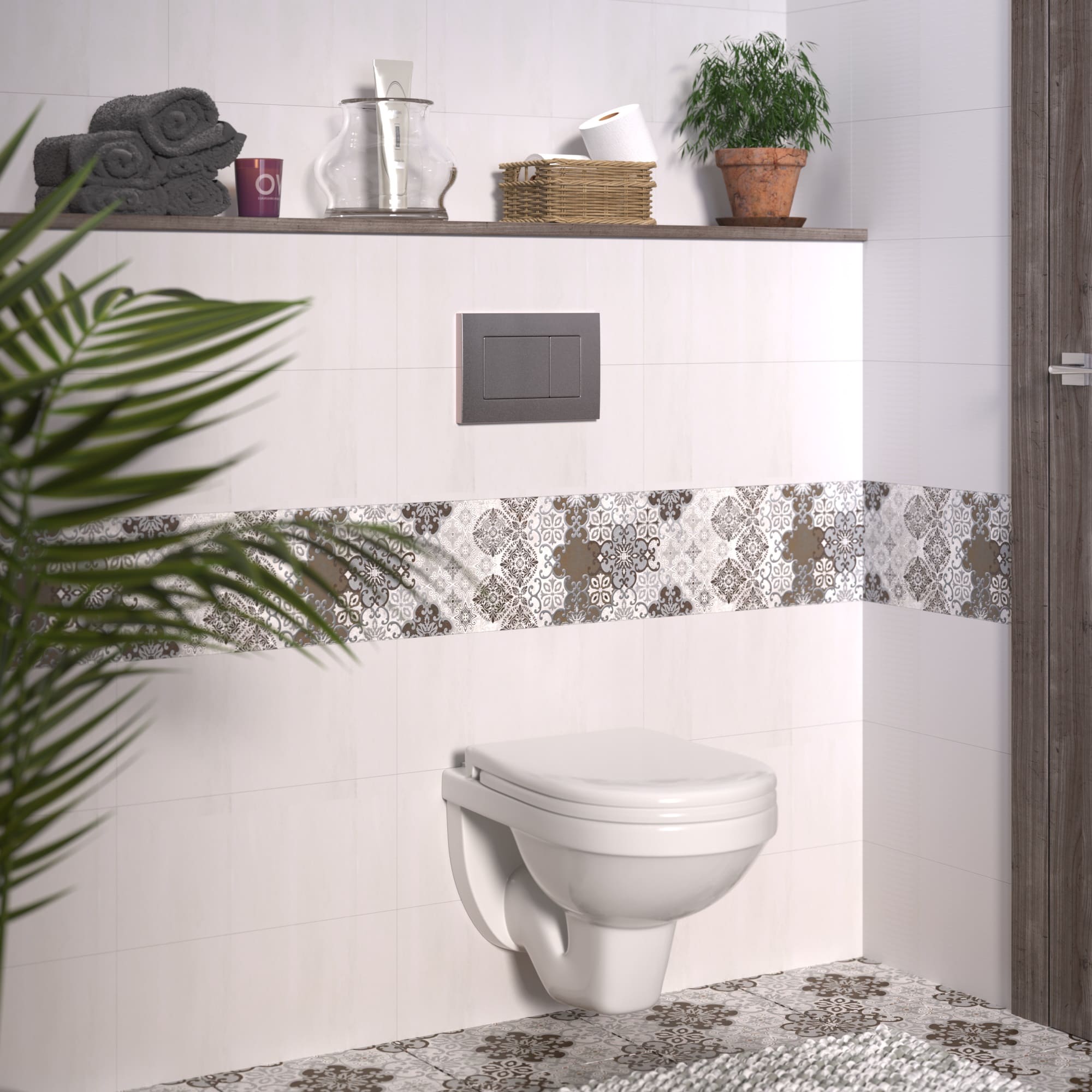 АТОМ 410  кнопка Хром матовый