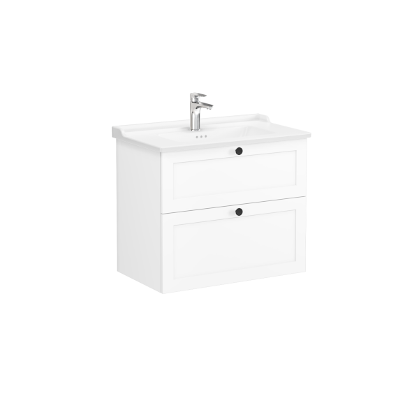 68869 Root Classic Тумба 80 см с классической раковиной 2 ящика матовый белый VITRA