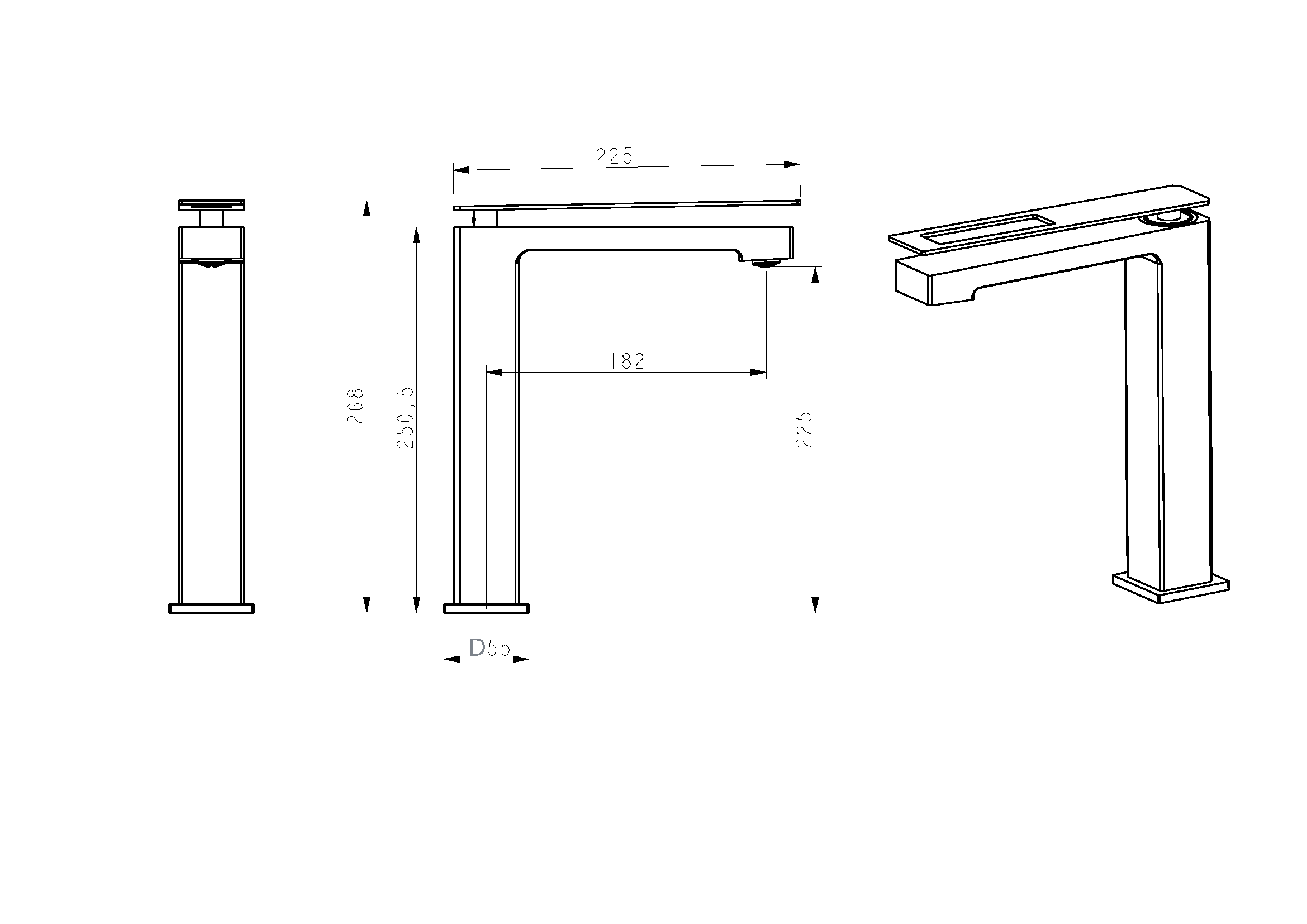 Смеситель для раковины Boheme Q White-Chrome