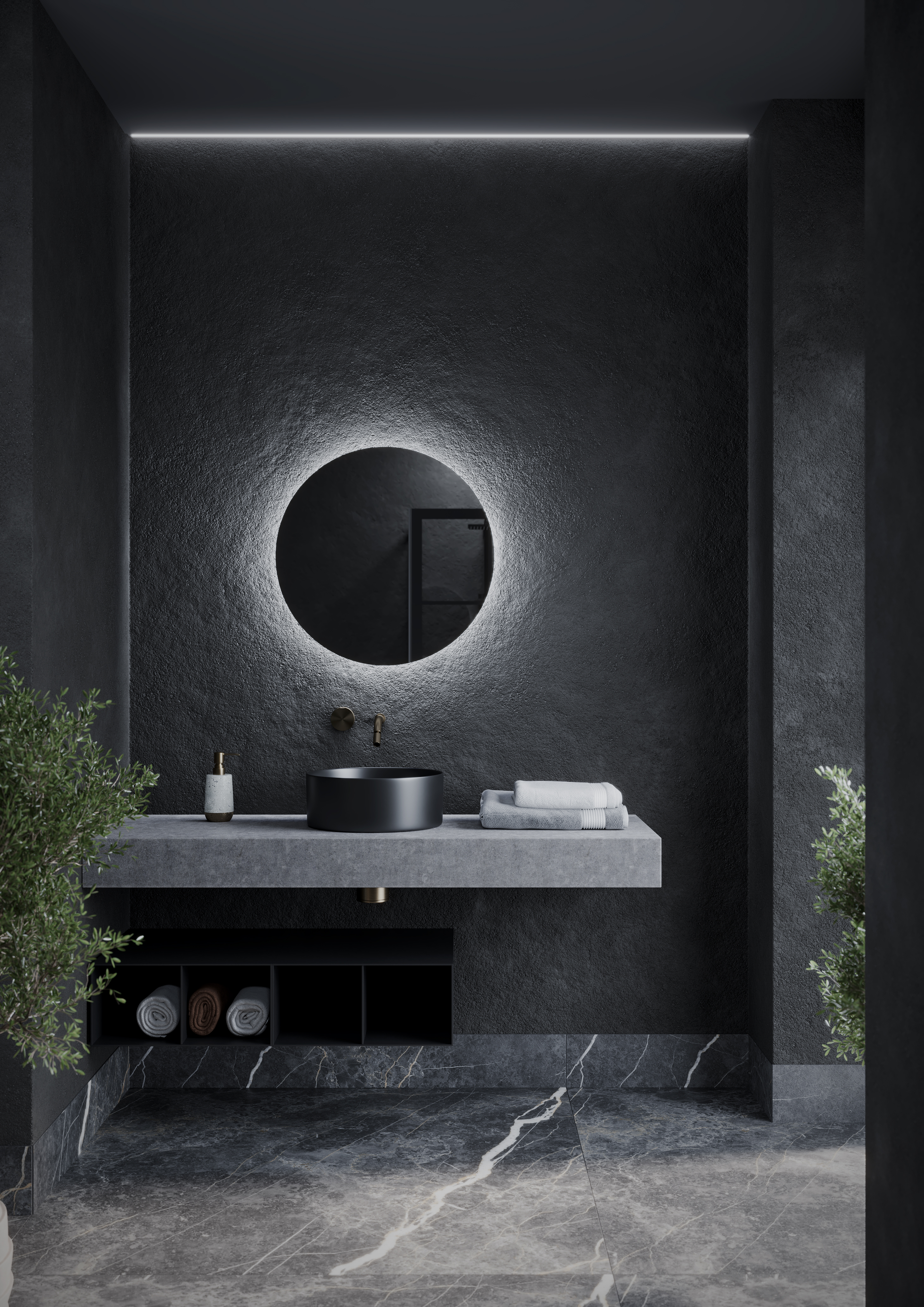 Зеркало Sancos Сфера / Sfera SF600 60x60 светодиодная подсветка 
