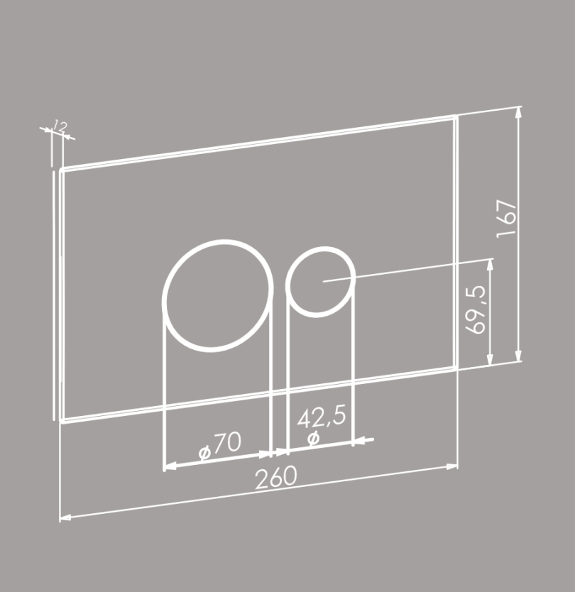 Кнопка для инсталляции Boheme, пластик WHITE