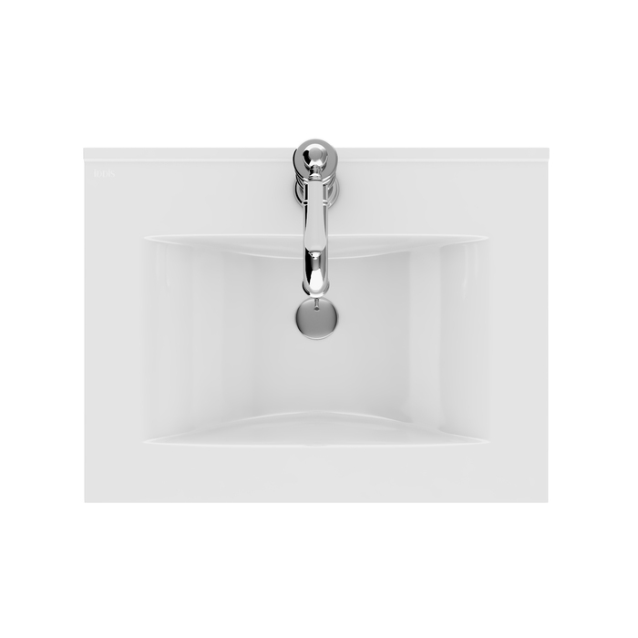 Тумба с умывальником, напольная, 60 см, белая, Oxford, IDDIS, OXF60W0i95K