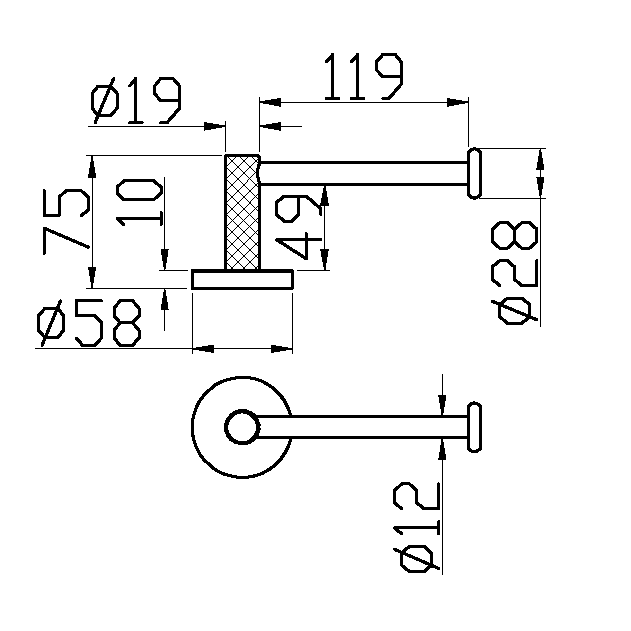 Держатель туалетной бумаги без крышки UNO NICKEL BRUSH